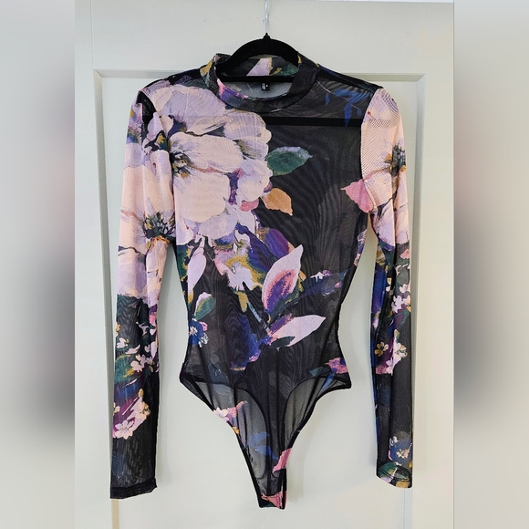 Fore Tops - Floral Long Sleeve Bodysuit
